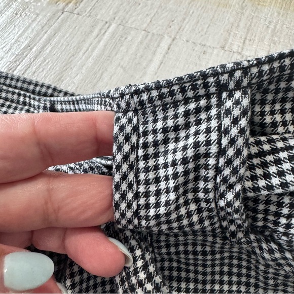 Derek Lam 10 Crosby‎ Belted Houndstooth Shorts size 4 Linen Blend Black/White - Picture 7 of 11